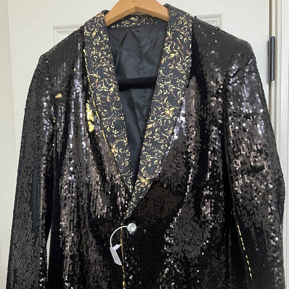 New PYJTRL Men’s Luxury Suit jacket - Blue